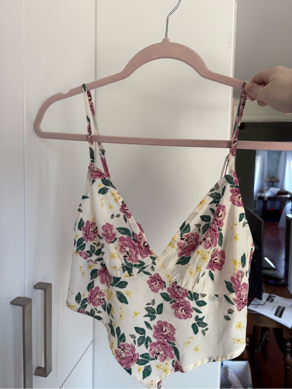 NWOT Honey Boutique Blue Blush scarf-style top